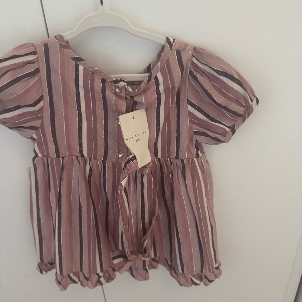 Studio Kids Pink and Black Patterned Shirt